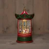 Anna's Collection automatische sneeuwbol draaimolen met verlichting 16 x 27 x 16 cm