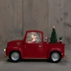 Anna's Collection automatische sneeuwbol pickup rood met verlichting 15,5 x 22 x 32 cm
