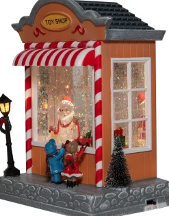 Anna's Collection automatische sneeuwbol speelgoedwinkel met verlichting 16 x 26 x 20 cm