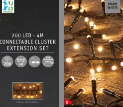 Anna's Collection clusterverlichting connect de luxe met 200 lampjes warm white 4 m