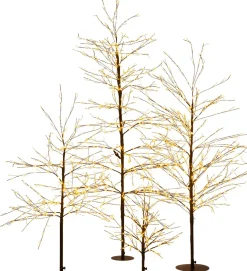 Anna's Collection decoratieboom buiten met verlichting knipper 40 x 40 x 150 cm