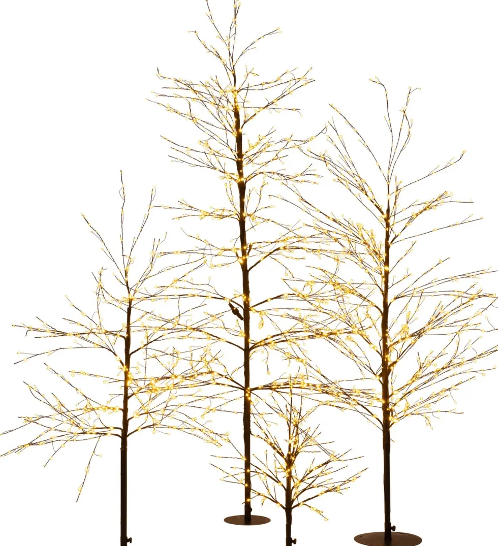 Anna's Collection decoratieboom buiten met verlichting knipper 40 x 40 x 150 cm