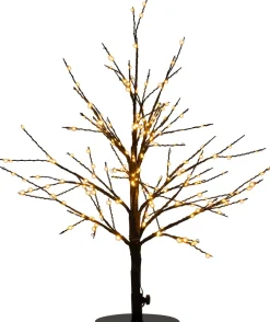 Anna's Collection decoratieboom buiten met verlichting knipper 15,5 x 5,5 x 55 cm