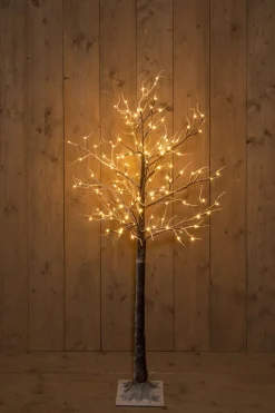 Anna's Collection decoratieboom berk met verlichting H 160 cm