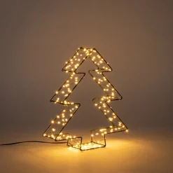 Anna's Collection decoratieboom 3D zwart met verlichting26 x 26 x 6 cm