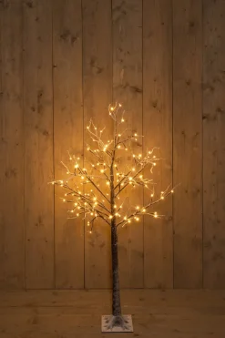 Anna's Collection decoratieboom berk met verlichting H 130 cm