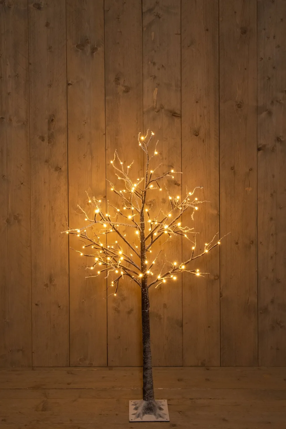 Anna's Collection decoratieboom berk met verlichting H 130 cm