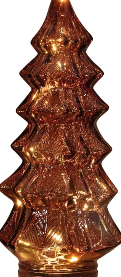 Anna's Collection decoratieboom bordeaux met verlichting D 13,5 H 26 cm
