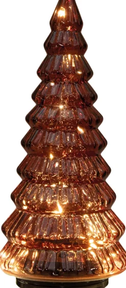 Anna's Collection decoratieboom bordeaux met verlichting D 13,2 H 30 cm