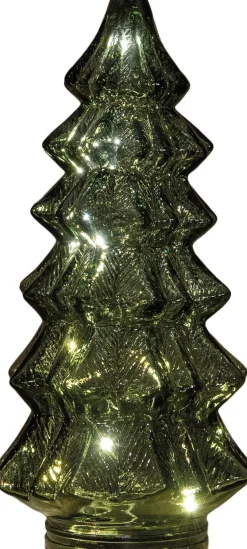 Anna's Collection decoratieboom groen met verlichting D 13,5 H 26 cm
