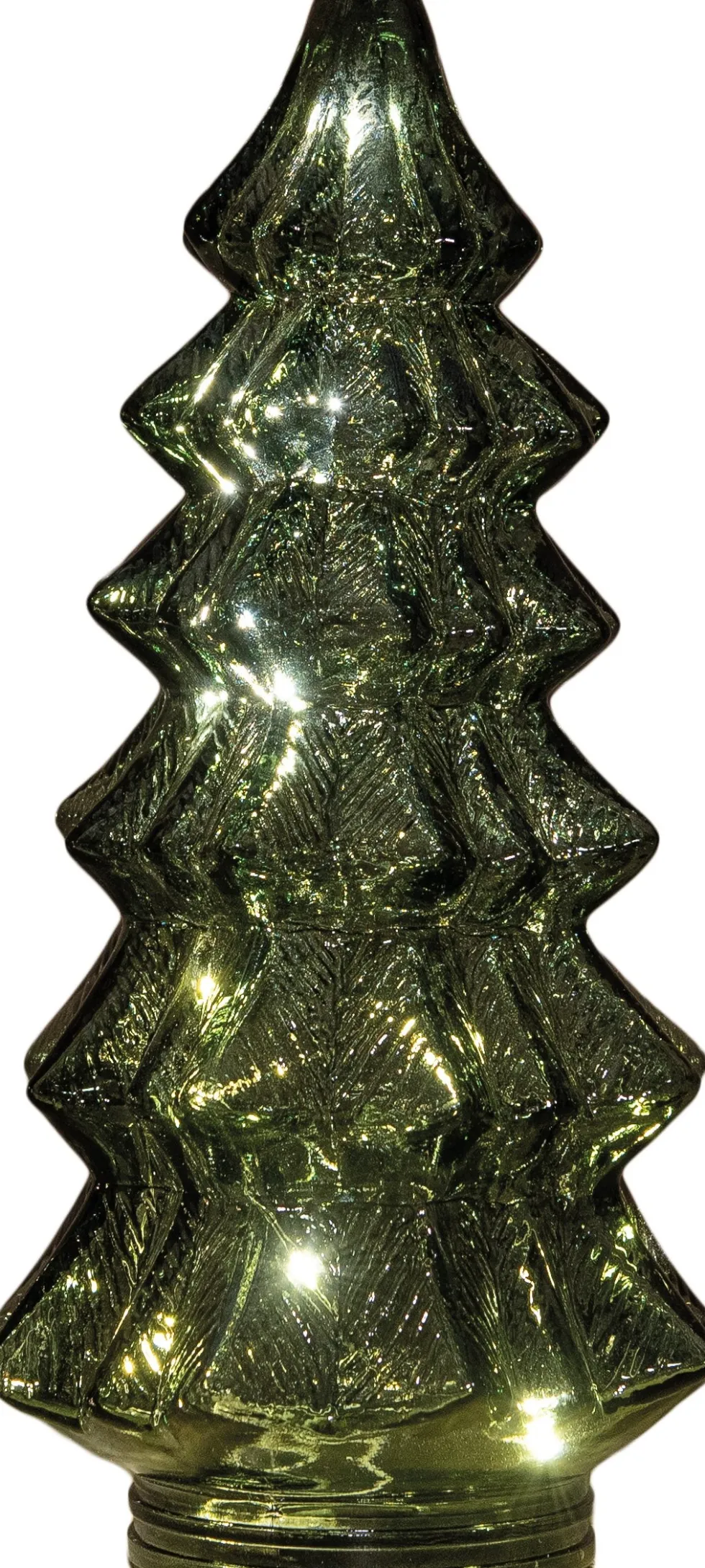 Anna's Collection decoratieboom groen met verlichting D 13,5 H 26 cm