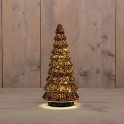 Anna's Collection decoratieboom brons met verlichting D 13,2 H 30 cm