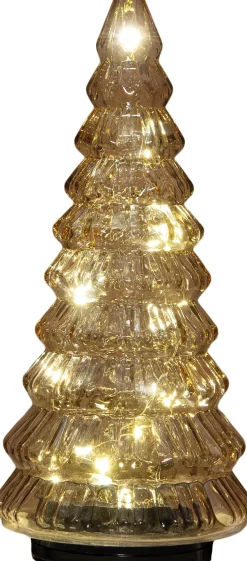 Anna's Collection decoratieboom oranje met verlichting D 13,2 H 30 cm