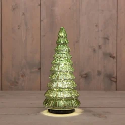 Anna's Collection decoratieboom groen met verlichting D 13,2 H 30 cm