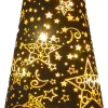 Anna's Collection decoratieboom Stars zwart met verlichting D 10 H 30 cm