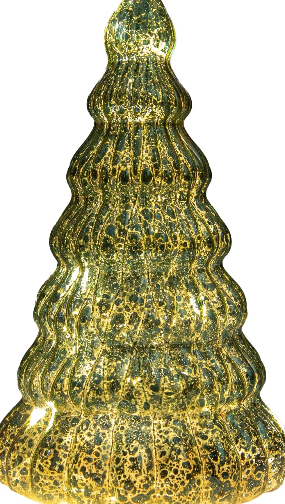 Anna's Collection decoratieboom Daron groen met verlichting D 10,5 H 17,5 cm
