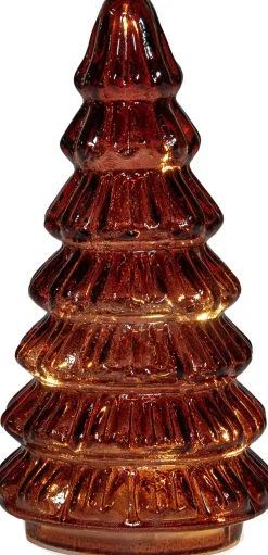 Anna's Collection decoratieboom Daron paars met verlichting D 9,5 H 18,5 cm