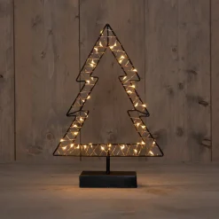 Anna's Collection decoratieboom zwart met verlichting 24 x 35,5 cm
