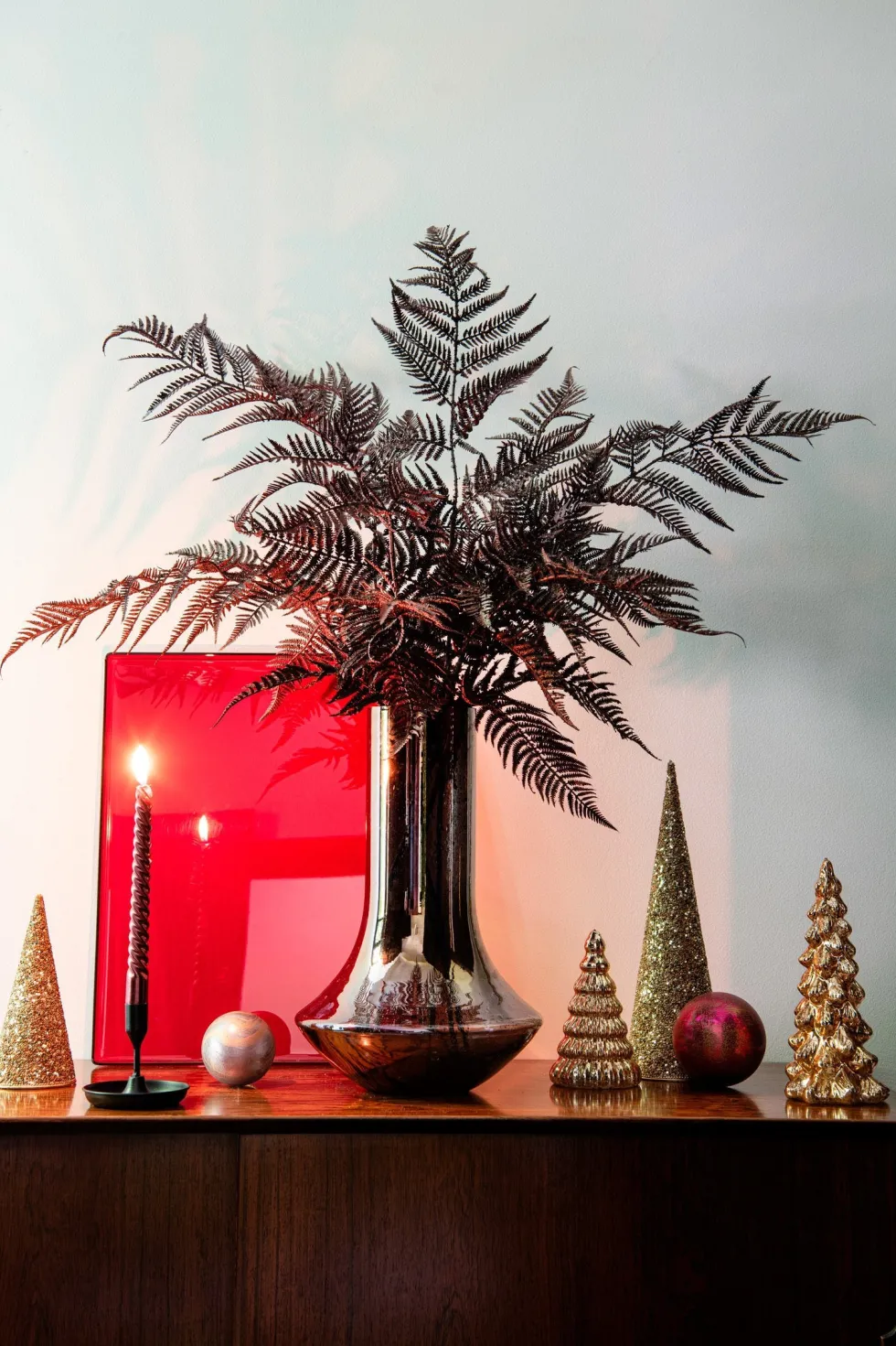 Anna's Collection decoratieboom Daron goud met verlichting D 10,5 H 17,5 cm