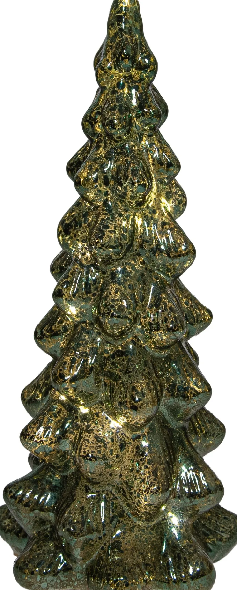 Anna's Collection decoratieboom Daron groen met verlichting D 11 H 25 cm