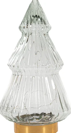 Anna's Collection decoratieboom Timbor transparant met verlichting 15 x 15 x 28,5 cm