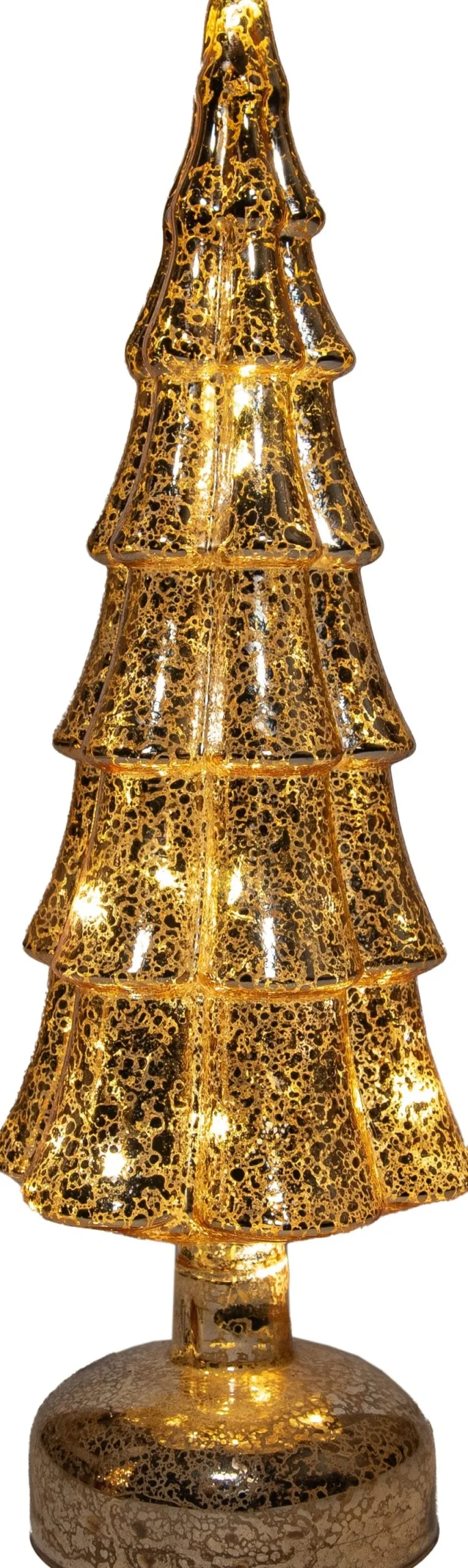 Anna's Collection decoratieboom Daron goud met verlichting D 11 H 34 cm