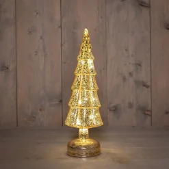 Anna's Collection decoratieboom Daron goud met verlichting D 11 H 34 cm