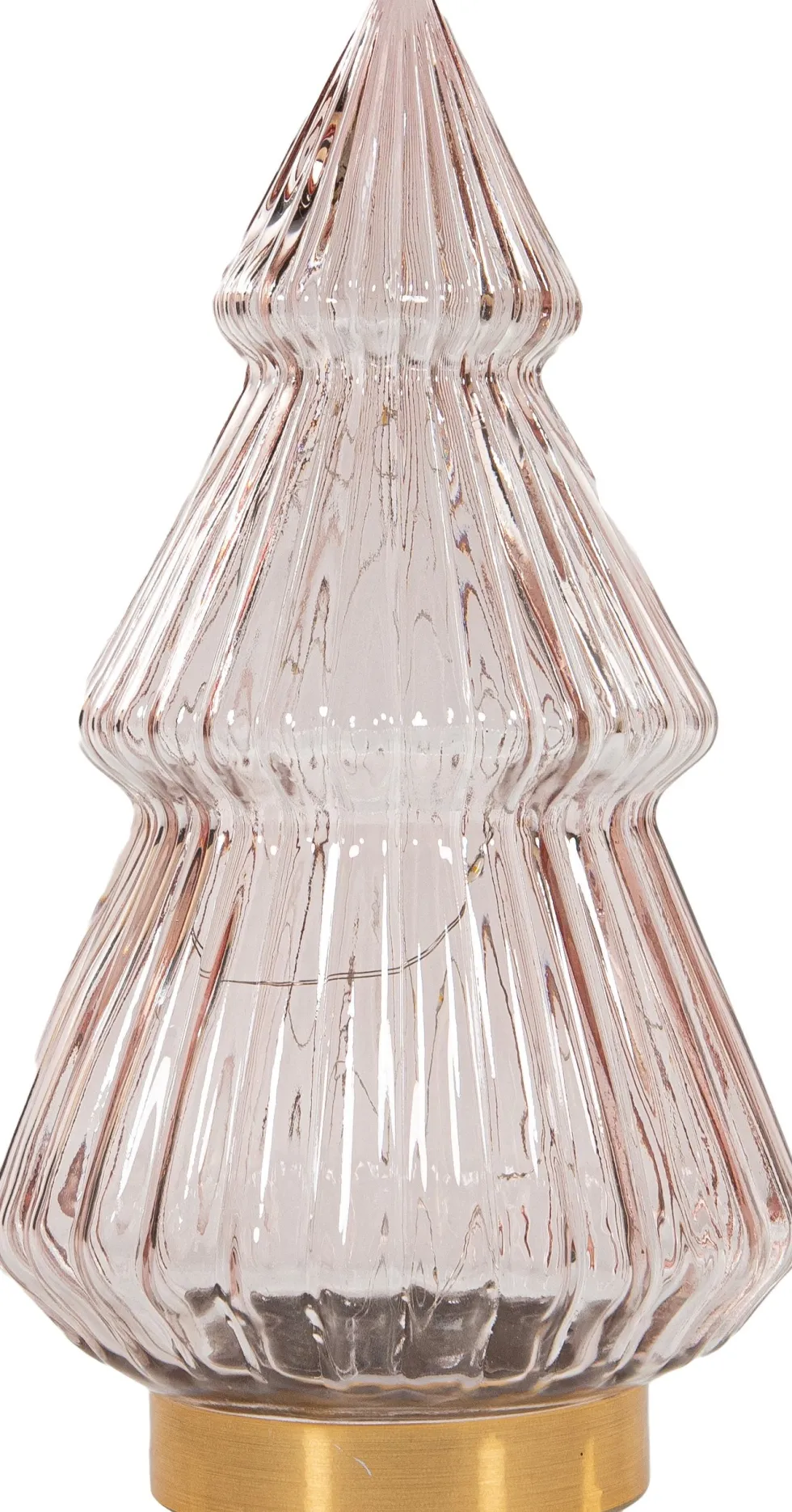Anna's Collection decoratieboom Timbor roze met verlichting 15 x 15 x 28,5 cm