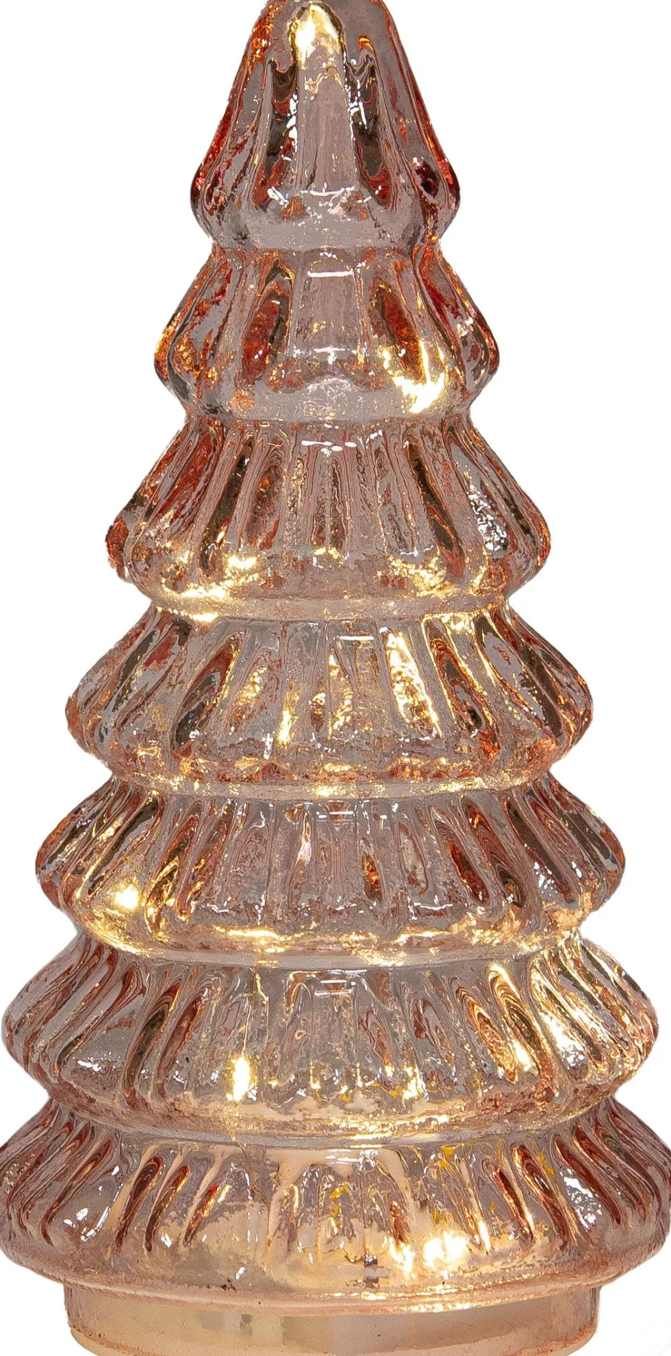 Anna's Collection decoratieboom Daron roze met verlichting D 9,5 H 18,5 cm