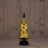Anna's Collection decoratieboom Marra zwart met verlichting D 10 H 30 cm