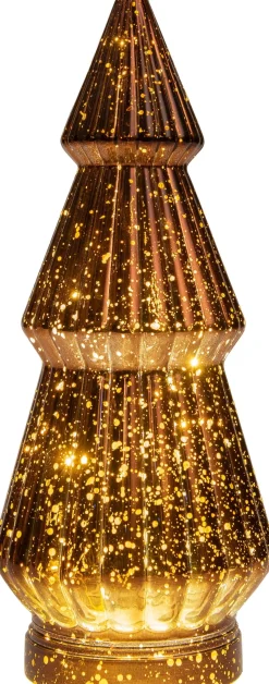 Anna's Collection decoratieboom brons met verlichting D 9,8 H 23,5 cm