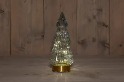 Anna's Collection decoratieboom Timbor grijs met verlichting 10 x 10 x 23,5 cm