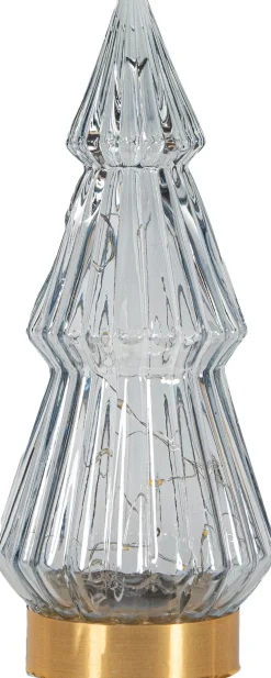 Anna's Collection decoratieboom Timbor grijs met verlichting 10 x 10 x 23,5 cm
