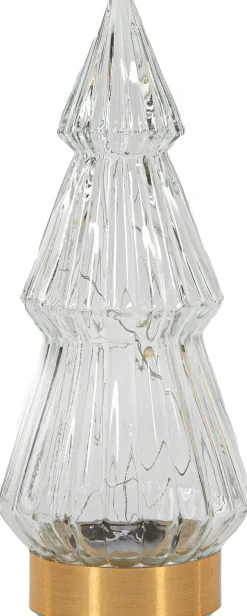 Anna's Collection decoratieboom Timbor transparant met verlichting 10 x 10 x 23,5 cm