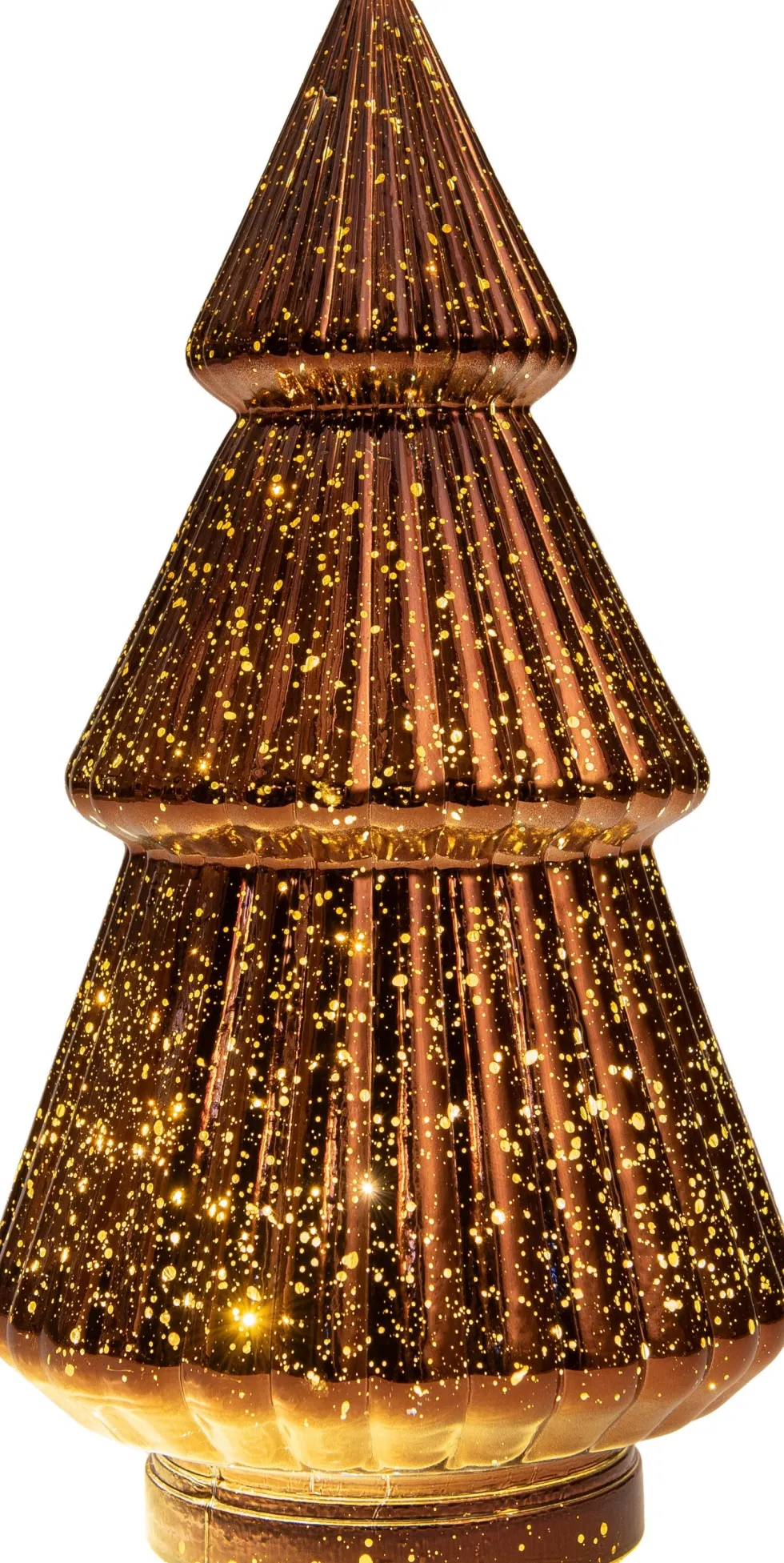 Anna's Collection decoratieboom brons met verlichting D 15 H 29 cm