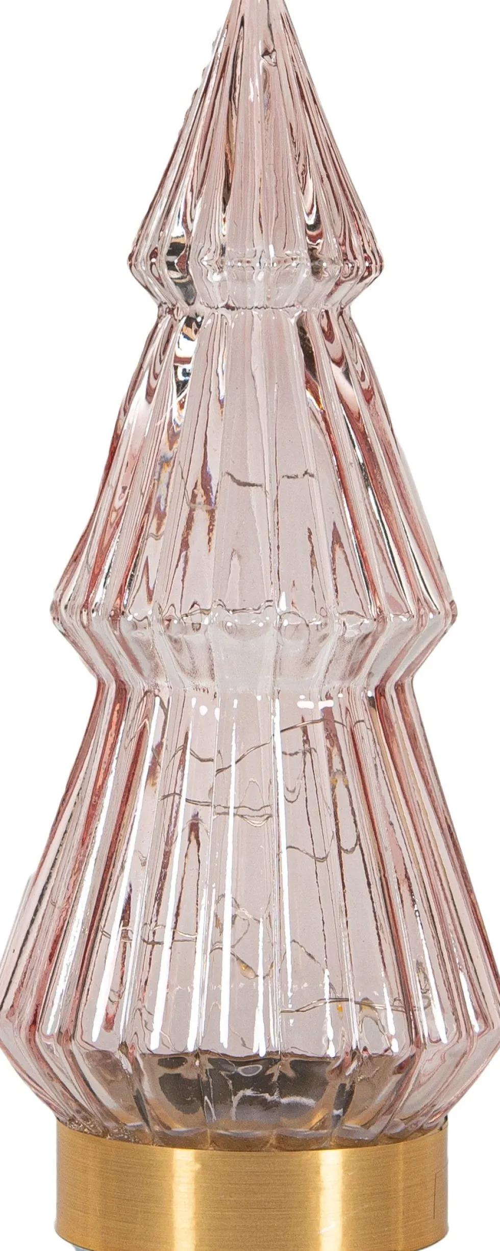 Anna's Collection decoratieboom Timbor roze met verlichting 10 x 10 x 23,5 cm