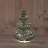 Anna's Collection decoratieboom antraciet met verlichting 15,7 x 9,3 x 24 cm