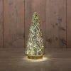 Anna's Collection decoratieboom Daron goud met verlichting D 13 H 29 cm