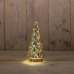Anna's Collection decoratieboom Daron goud met verlichting D 10,5 H 24,5 cm