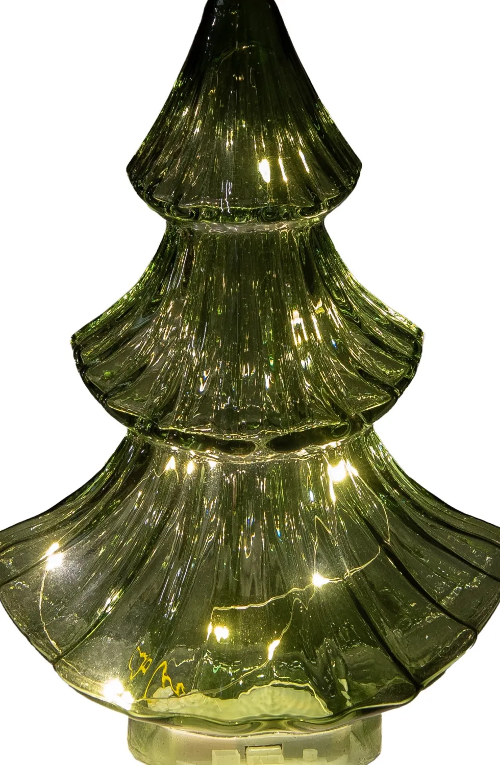 Anna's Collection decoratieboom groen met verlichting 15,7 x 9,3 x 24 cm