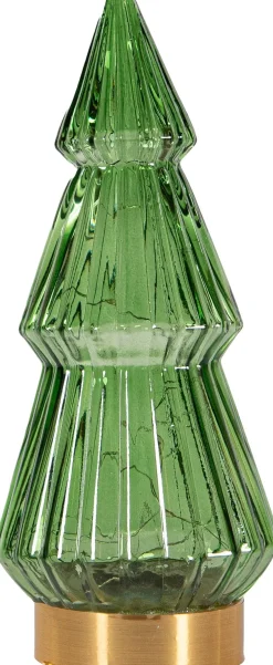 Anna's Collection decoratieboom Timbor groen met verlichting 10 x 10 x 23,5 cm