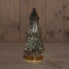Anna's Collection decoratieboom Daron antraciet met verlichting D 9,8 H 23,5 cm