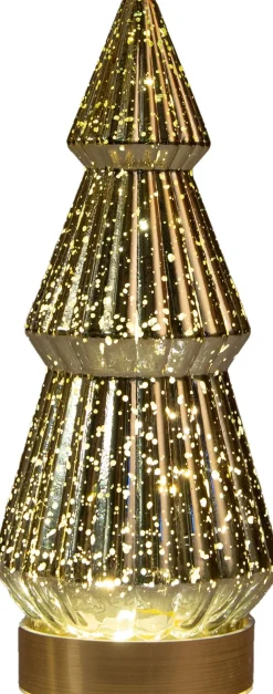 Anna's Collection decoratieboom Daron goud met verlichting D 9,8 H 23,5 cm