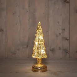 Anna's Collection decoratieboom Daron goud met verlichting D 9,5 H 27,5 cm