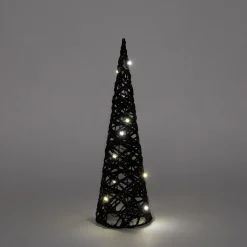Anna's Collection decoratieboom zwart met verlichting D 12,5 H 40 cm