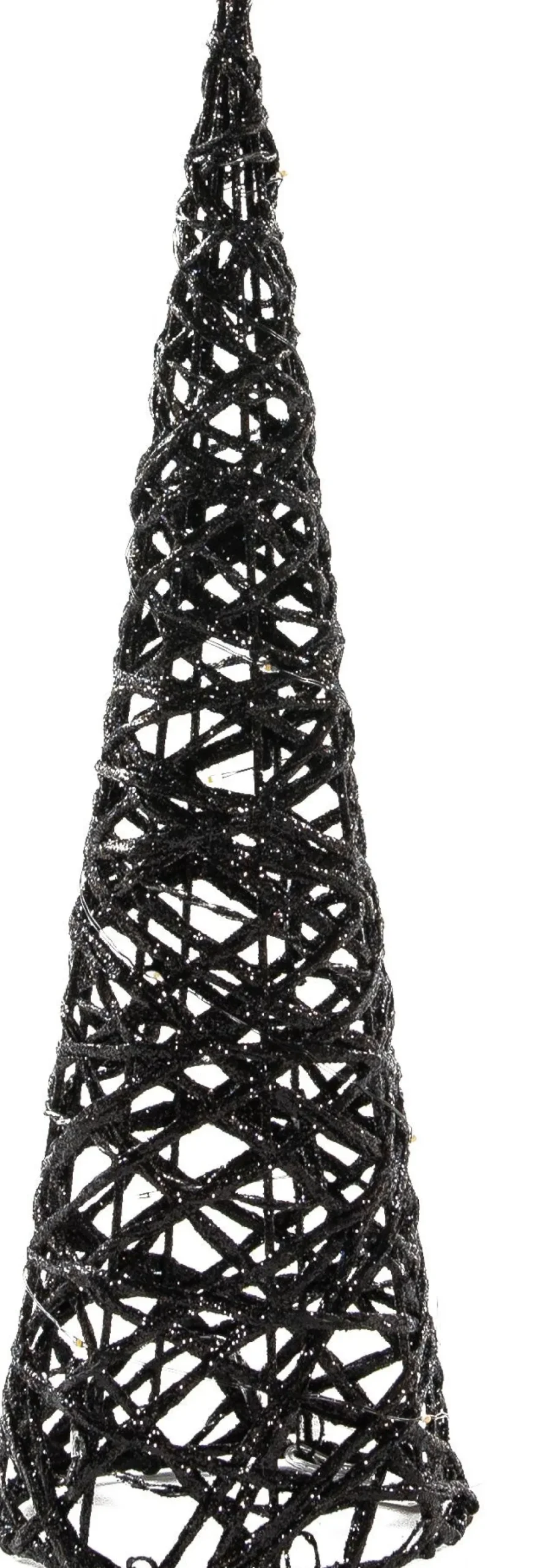 Anna's Collection decoratieboom zwart met verlichting D 12,5 H 40 cm