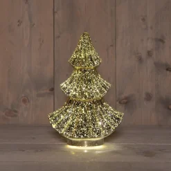 Anna's Collection decoratieboom goud met verlichting 15,7 x 9,3 x 24 cm
