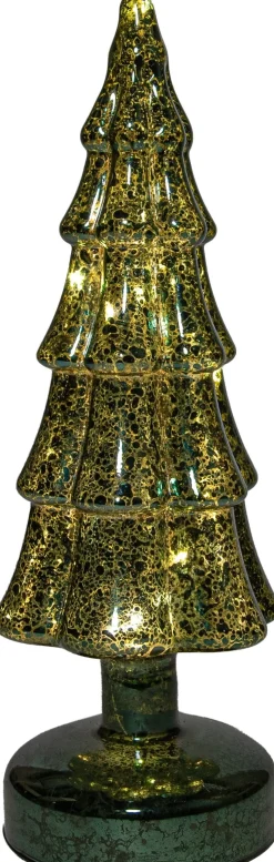 Anna's Collection decoratieboom Daron groen met verlichting D 9,5 H 27,5 cm
