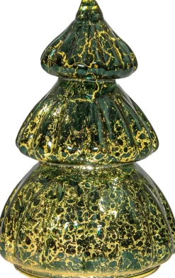 Anna's Collection decoratieboom Daron groen met verlichting D 8 H 12,5 cm