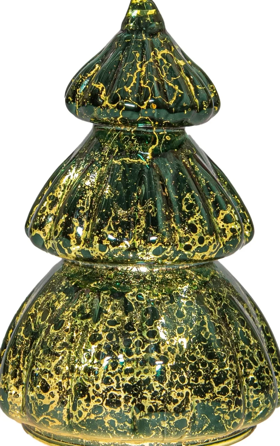 Anna's Collection decoratieboom Daron groen met verlichting D 8 H 12,5 cm